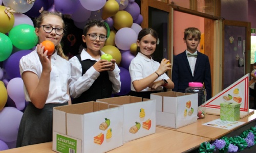 Cedars Park Primary School pupils hold a Macmillan Coffee Morning